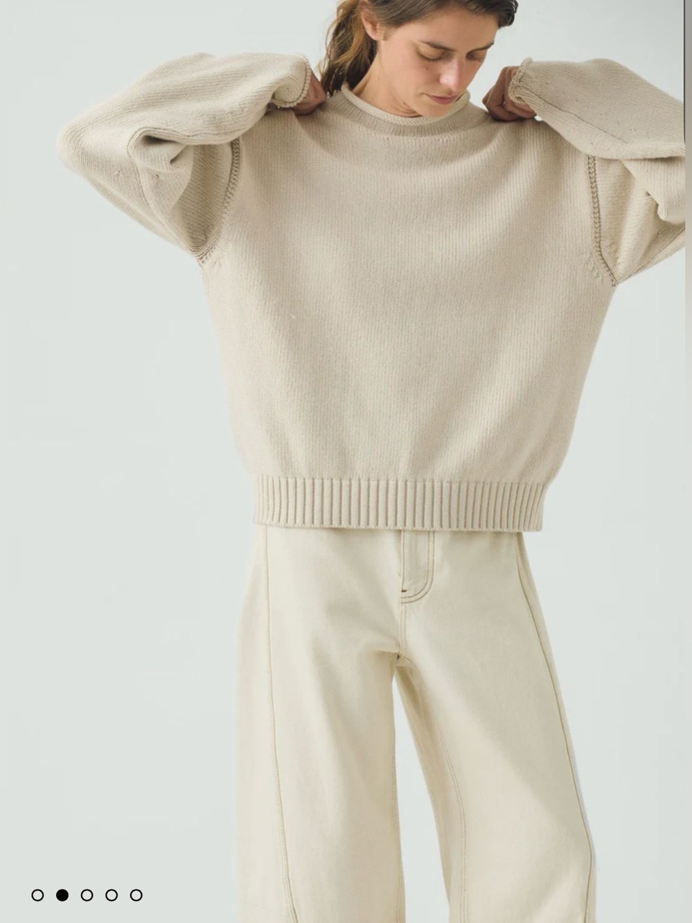TOAST Cotton High Neck Sweater